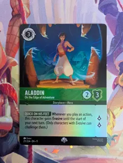 Aladdin On The Edge Of Adventure 211/204 Epic Foil Disney Lorcana Winterspell - Image 1