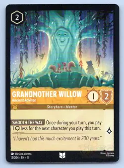 Lorcana Grandmother Willow - Ancient Advisor Winterspell 11 UNCOMMON 13/204 NM - Image 1