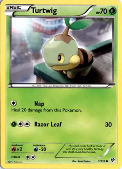 Turtwig 1/135 Plasma Storm Pokemon Card TCG - Image 1