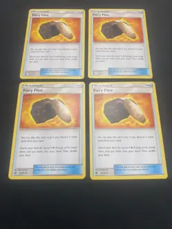 Pokemon Fiery Flint Playset Dragon Majesty 60/70 4x Four Cards x4 Lightly Played - Image 1