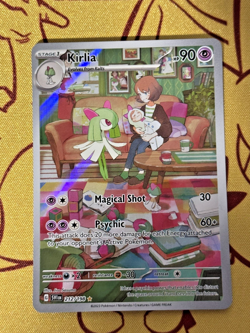 Pokemon TCG Kirlia 212/198 Scarlet & Violet Base Illustration Rare Card NM - Image 4