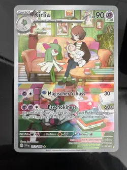 Pokemon TCG Kirlia Scarlet and Violet Base Set Illustration Rare Card 212/198 NM - Image 1