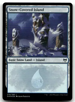 Snow-Covered Island (279) #279 (Foil) (LP) Kaldheim KHM Magic MTG - Image 1