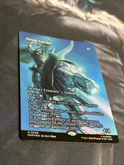 MTG Marvel Super Heroes DOOM VARIANT - ROAMING THRONE Borderless Mythic FOIL#099 - Image 2