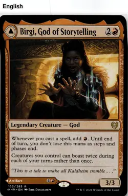 Birgi, God of Storytelling MTG Kaldheim Rare NM Pack Fresh - Image 3