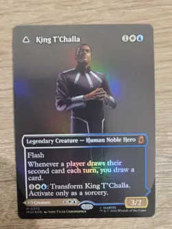 King T'Challa Black Panther Hope Enduring x1 Mtg Marvel Nm Borderless Foil #0373 - Image 1