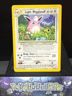 Pokemon Card Light Wigglytuff 54/105 Pokemon Neo Destiny Set Non Holo LP - Image 1