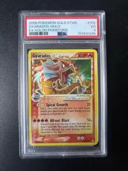Pokemon 2006 EX Holon Phantoms Gold Star #102 Gyarados Holo PSA 3 - Image 1