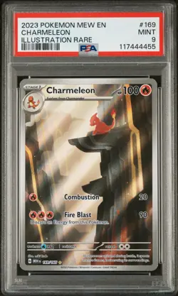 2023 POKEMON MEW EN-151 ILLUSTRATION RARE #169 CHARMELEON PSA 9 - Image 1