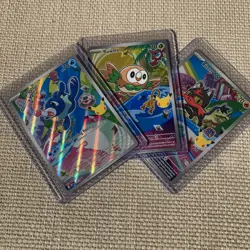 Pokemon First Partner Illustration Collection Series 1 Alola Gen 7 Starters Set - Image 1