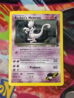 Pokemon 2000 TCG Rockets Mewtwo Gym Challenge Unlimited Holo Card 14/132 MINT - Image 1