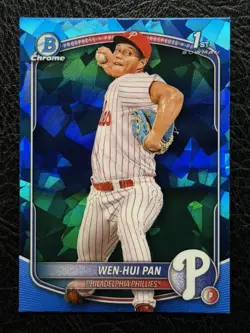 2025 Bowman Sapphire Edition - Chrome Prospects Wen-Hui Pan #BCP-6 (RC) P0046 - Image 1