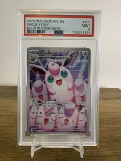 Pokemon TCG Wigglytuff 105/094 Phantasmal Flames Illustration Rare Mint PSA9 - Image 1