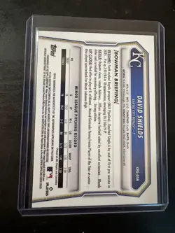 Bowman Chrome 2025 David Shields Royals Bowman 1st Auto CPA-DSH - Image 2