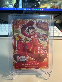 One Piece TCG Monkey D Luffy P-080 Bandai Card Fest 24-25 Promo Japanese - Image 1
