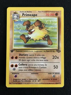 PRIMEAPE JUNGLE 43/64 Prima Edizione 1 Ed Ita Pokemon Card Wotc NM - Image 1