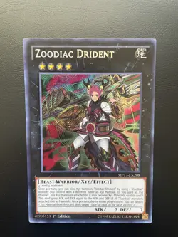 Yugioh Zoodiac Drident MP17-EN208 1st Edition Secret Rare NM/LP - Image 1