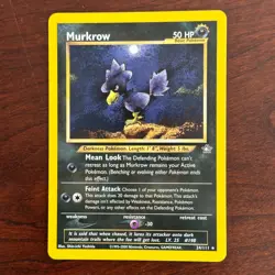 Murkrow 24/111 Non Holo Rare Neo Genesis Pokemon Card - Image 1