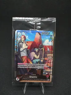 ONE PIECE EMPERORS IN THE NEW WORLD OP09-001 SHANKS LEADER PSA PROMO SEALED - Image 1