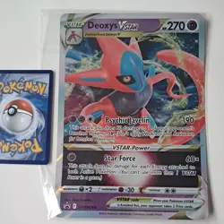 Oversized JUMBO Deoxys Vstar SWSH268 Black Star Promo Holo Rare pokemon Card - Image 1