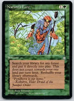 Nature's Lore 143 Uncommon Ice Age Magic: The Gathering Lightly Played - Image 1