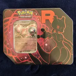 Pokemon TCG Destined Rivals Team Rocket 5 Pack Tin Mewtwo EX New - SEALED - Image 1