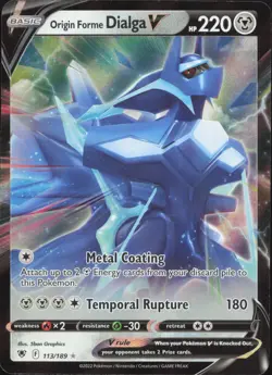 Origin Forme Dialga V 113/189 Holo V Rare Astral Radiance Pokemon Near Mint - Image 1