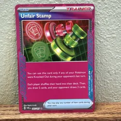 UNFAIR STAMP 2024 POKEMON TWILIGHT MASQUERADE ACE SPEC RARE 165/167 - Image 1