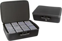 Pro Toploader and One Touch Trading Card Storage Box with Zipper Lock - Black - Image 1