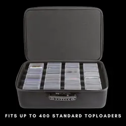 Pro Toploader and One Touch Trading Card Storage Box with Zipper Lock - Black - Image 2
