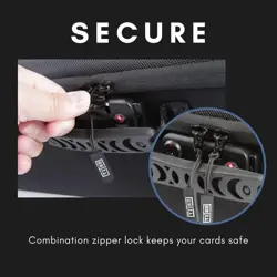 Pro Toploader and One Touch Trading Card Storage Box with Zipper Lock - Black - Image 5