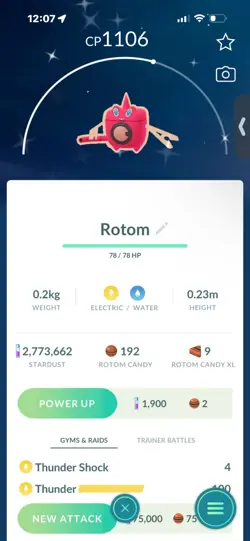 Pokemon Go Shiny Rotom - Image 1