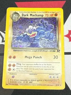 Pokemon TCG Dark Machamp 10/82 Team Rocket Holo MP - Image 1