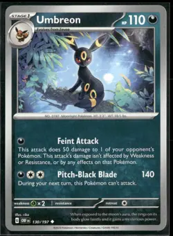 Pokemon TCG Obsidian Flames Umbreon 130 - Image 1