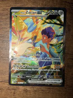 Pokemon TCG Card Hop's Zacian ex 186/159 Journey Together SIR Holo - NM - Image 1