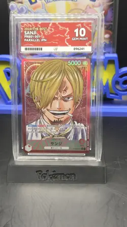 Sanji PRB01-001 Leader Alternate Art One Piece Card Game (Japanese) ACE 10 - Image 1