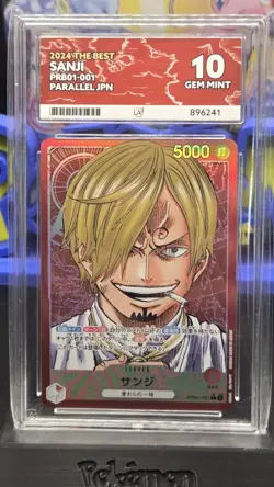 Sanji PRB01-001 Leader Alternate Art One Piece Card Game (Japanese) ACE 10 - Image 2