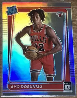 2021-22 Panini Donruss Optic Rated Rookie Ayo Dosunmu #171 Holo Silver Prizm RC - Image 1