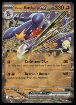 Cynthia's Garchomp ex Double Rare SV10: Destined Rivals 104/182 NM - Image 1