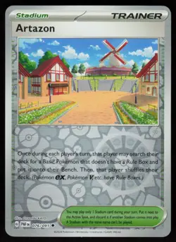 Artazon 076/091 Uncommon Paldean Fates Pokemon Reverse Holo Near Mint - Image 1