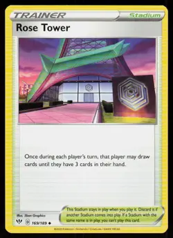 Rose Tower 169/189 Uncommon Darkness Ablaze Pokemon Near Mint - Image 1