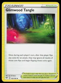Glimwood Tangle 162/189 Uncommon Darkness Ablaze Pokemon Near Mint - Image 1
