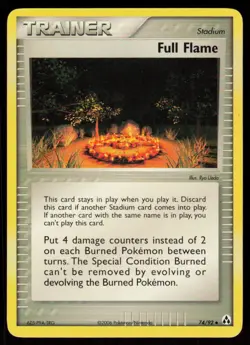 Full Flame 74/92 Uncommon Legend Maker Pokemon Lightly Played - Image 1