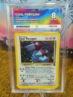 Cool Porygon Black Star Promo #15 Mint Holo Vintage WOTC 2000 Pokemon Card Ace 8 - Image 1