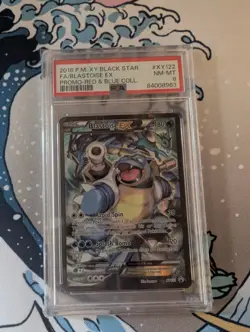 PSA 8 NM-MT - Blastoise EX XY122 Black Star Promo Red & Blue Collection 2016 - Image 1