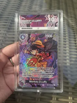 Luffy Sp Op15 One Piece Card Ace 10 Gem Mint English - Image 3