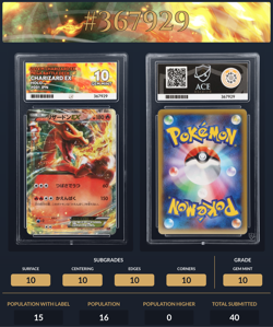 ACE 10 Charizard EX #001 M Charizard EX Mega Battle Deck | Japanese [PERFECT 10] - Image 3