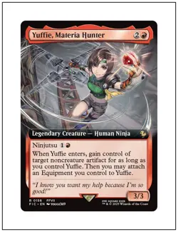 Yuffie, Materia Hunter, Extended Art, FF, Magic the Gathering MTG NM - Image 1