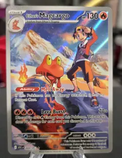 Ethan's Magcargo - 222/217 Holo Illustration Rare Ascended Heroes Pokemon NM - Image 3
