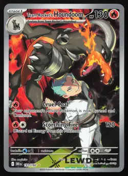 Team Rocket's Houndoom - 191/182 - Illustration Rare - Destined Rivals - Pokemon - Image 1